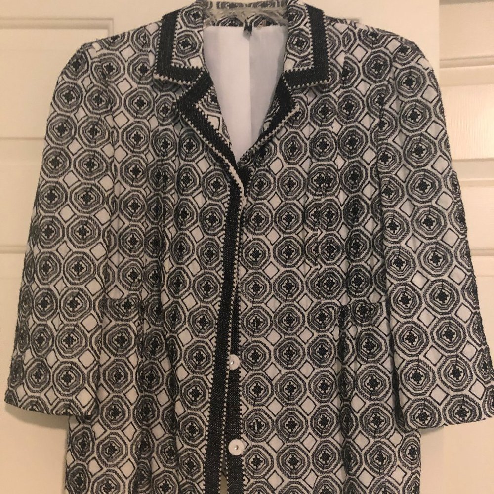 T Tahari Embroidered Jacket